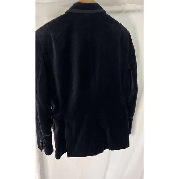 HE Homini Emerito by Mango Dark Blue Velvet Blazer 100% Cotton US/ XS - Picture 10 of 14